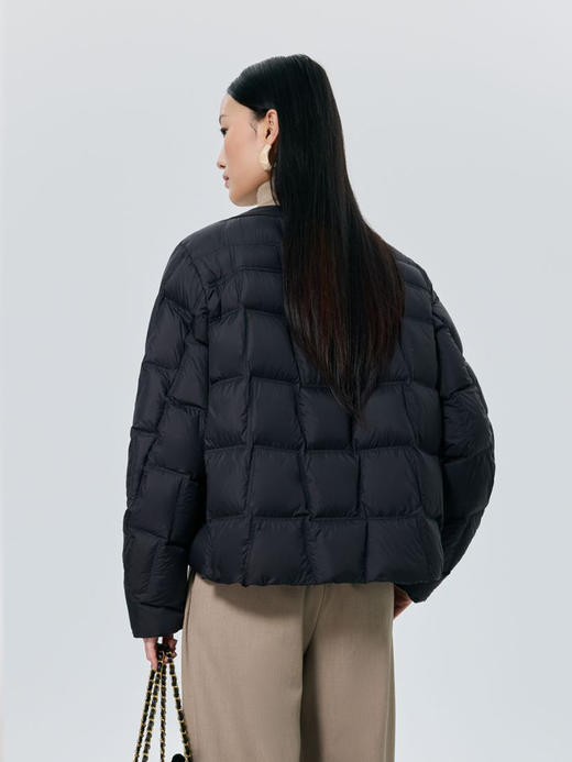 臣禾	【方格羽绒】小个子圆领羽绒服 90白鸭绒	JZ254070375 商品图7