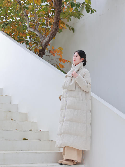 【2026东衣作】新中式长款羽绒服（25803168梵叶-高定款） 商品图4