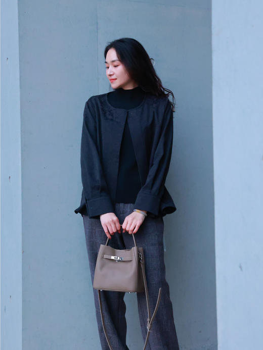 【抖音专属】新中式衬衣（25810262-黛色） 商品图5