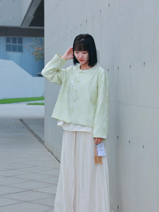 【抖音专属】新中式棉服（25802268-葱青） 商品图3