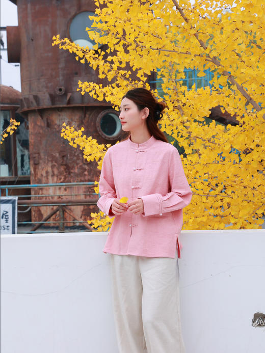 【抖音专属】新中式衬衣（25810269-彤管） 商品图2