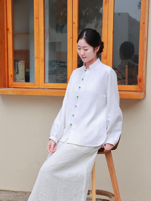 【2026东衣作】新中式衬衣（25810255知白-结缘款） 商品图4