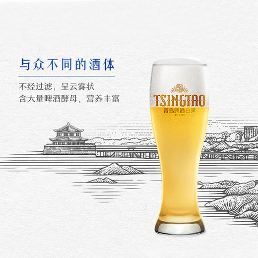 青岛精酿白啤全麦酿造500ml 商品图2