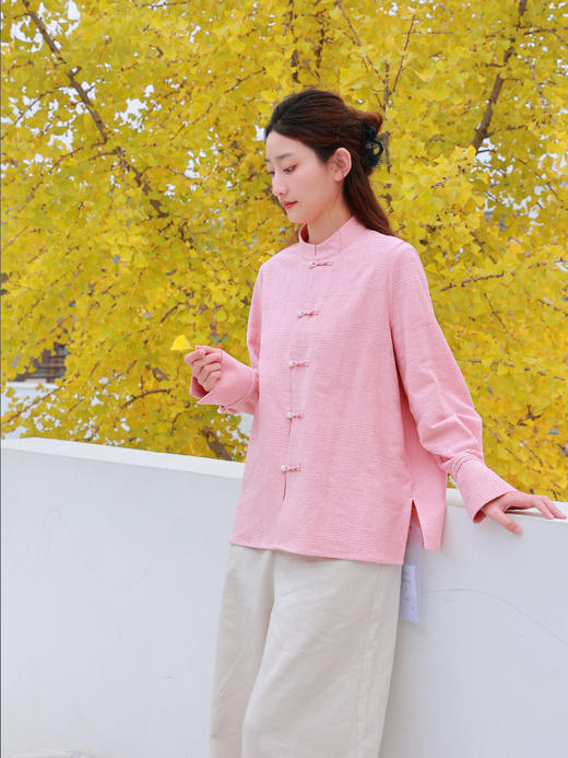 【抖音专属】新中式衬衣（25810269-彤管） 商品图1