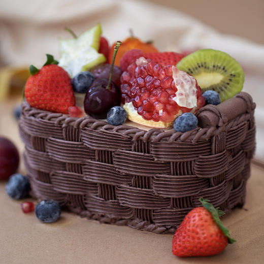 「一篮丰收，一揽花季」鲜果味野餐篮蛋糕 商品图3