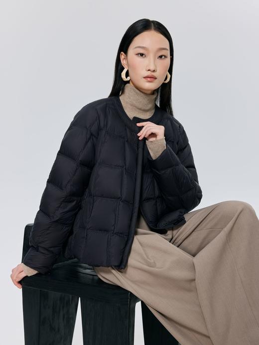 臣禾	【方格羽绒】小个子圆领羽绒服 90白鸭绒	JZ254070375 商品图8