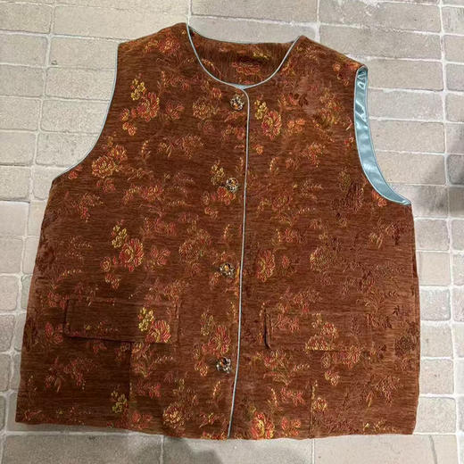 【预售7天】良木礼鹅绒印花马甲（D251101743） 商品图0