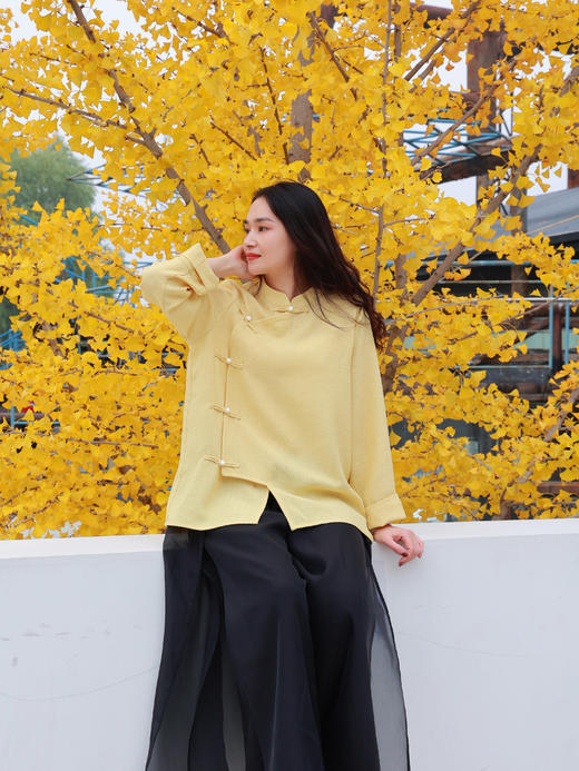 【抖音专属】新中式上衣（25810263-松花） 商品图1