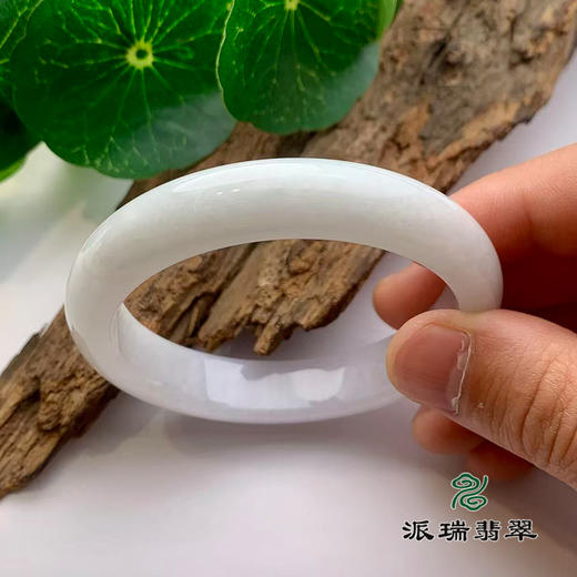 派瑞翡翠 翡翠手镯 糯种 无色 商品图1