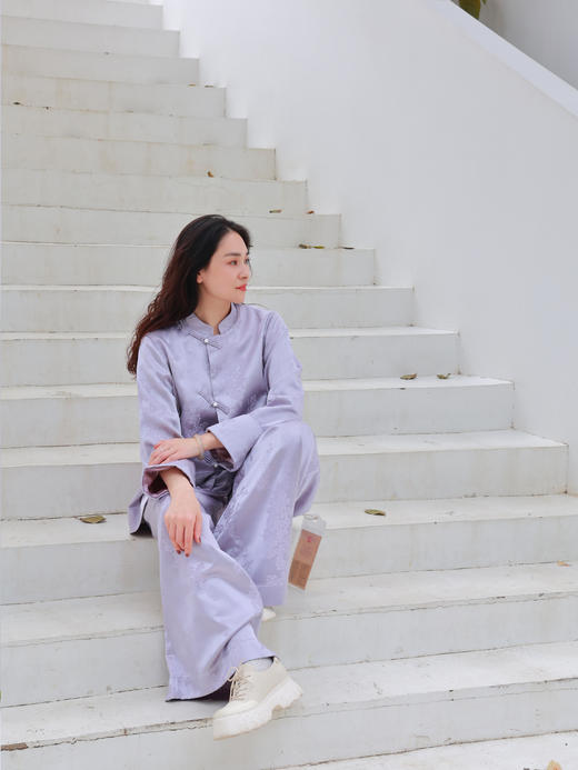 【抖音专属】新中式外套（25805191紫藤-设计师） 商品图5