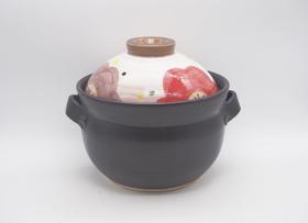 万古烧双盖４合锅2.2L梅之彩/楼流