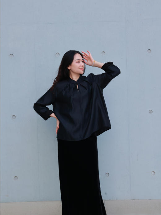 【2025门店同款】新中式衬衣（25810243-初墨） 商品图0