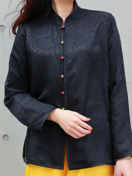 【2026东衣作】新中式衬衣（24810009祥云(黑)-设计师） 商品图4