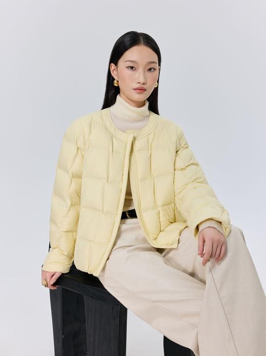 臣禾	【方格羽绒】小个子圆领羽绒服 90白鸭绒	JZ254070375 商品图2