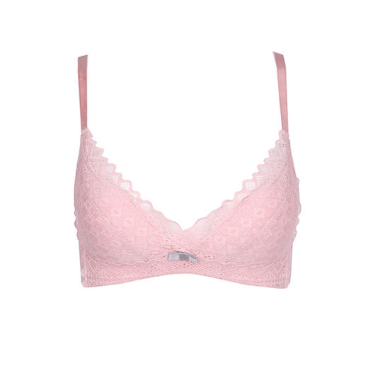 都市丽人内衣中厚蕾丝二排扣无钢圈3/4杯常规文胸LB316A 商品图0