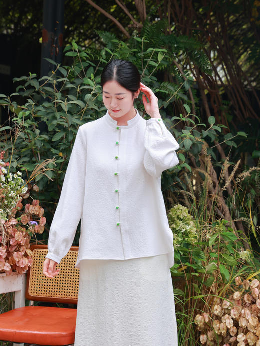 【2026东衣作】新中式衬衣（25810255知白-结缘款） 商品图6