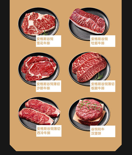 「大地极物甄选」进口谷饲原切牛排A套餐598型 商品图2