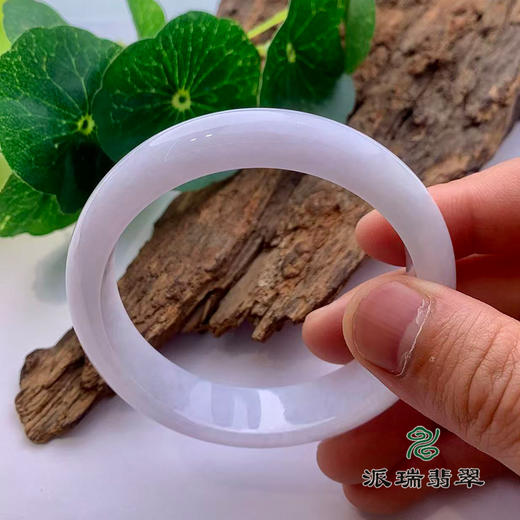 派瑞翡翠 翡翠手镯 糯种 白色 商品图3