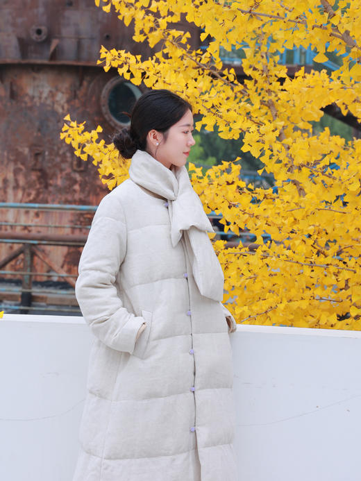 【2026东衣作】新中式长款羽绒服（25803168梵叶-高定款） 商品图0