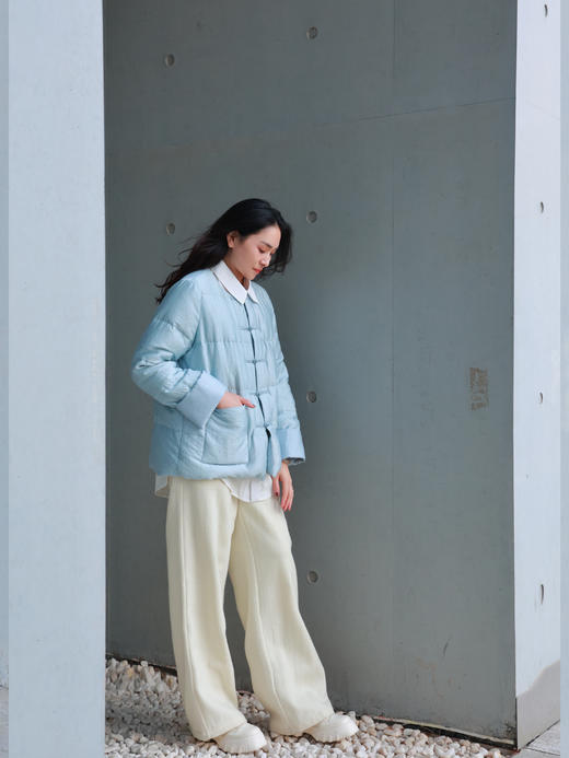 【抖音专属】新中式羽绒服（25803264-月白） 商品图2