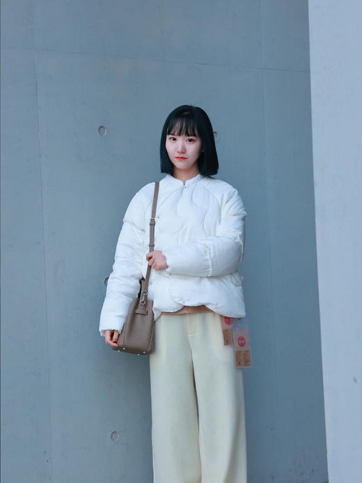 【抖音专属】短款羽绒服（21803044-晨雾） 商品图1