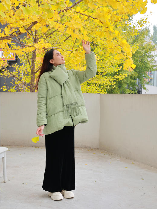 【2026东衣作】新中式羽绒服（25803272青柠） 商品图1