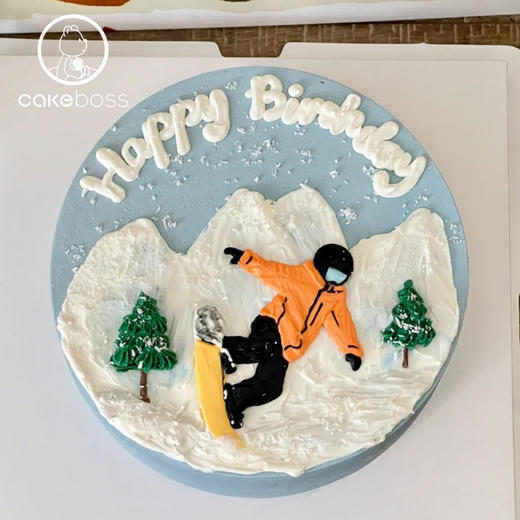 【私人订制】滑雪主题系列水果奶油生日蛋糕 商品图4