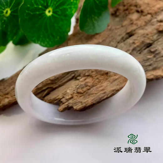 派瑞翡翠 翡翠手镯 糯种 无色 商品图0