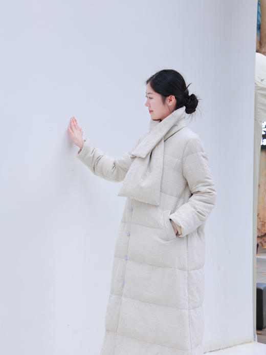 【2026东衣作】新中式长款羽绒服（25803168梵叶-高定款） 商品图2