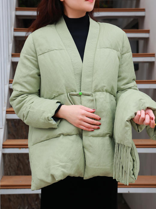 【2026东衣作】新中式羽绒服（25803272青柠） 商品图4