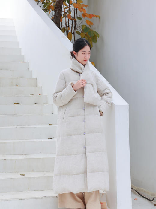 【2026东衣作】新中式长款羽绒服（25803168梵叶-高定款） 商品图3
