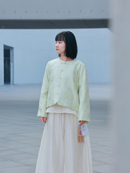 【抖音专属】新中式棉服（25802268-葱青） 商品图1