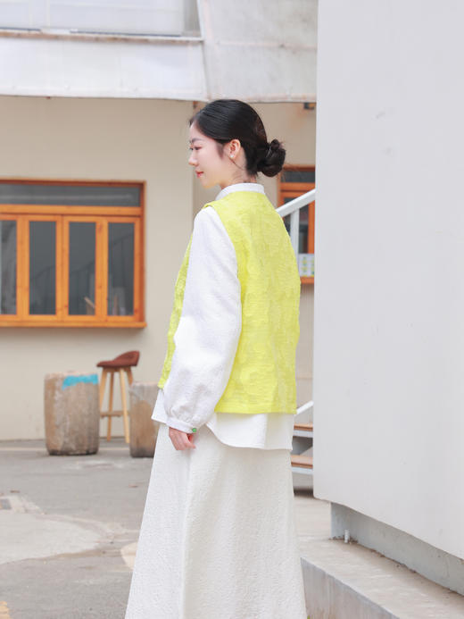 【抖音专属】新中式马甲（25804211-黄白游） 商品图2