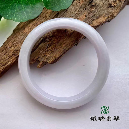 派瑞翡翠 翡翠手镯 糯种 白色 商品图2