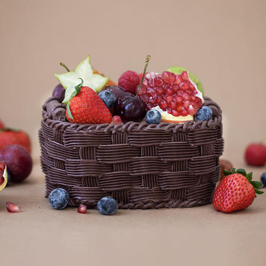 「一篮丰收，一揽花季」鲜果味野餐篮蛋糕 商品图2