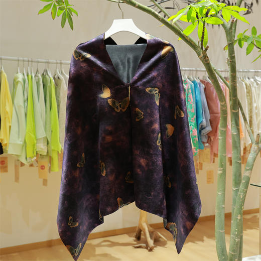 【2026东衣作】新中式披肩（25811385凝夜紫-高定款） 商品图0