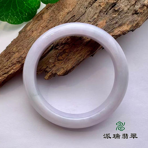 派瑞翡翠 翡翠手镯 糯种 浅紫 商品图2