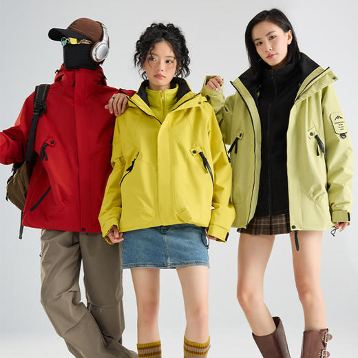 新品上新【福利价149】男女同款冲锋衣三合一可拆卸外套 户外防风防水冲锋衣SZ2804 商品图1