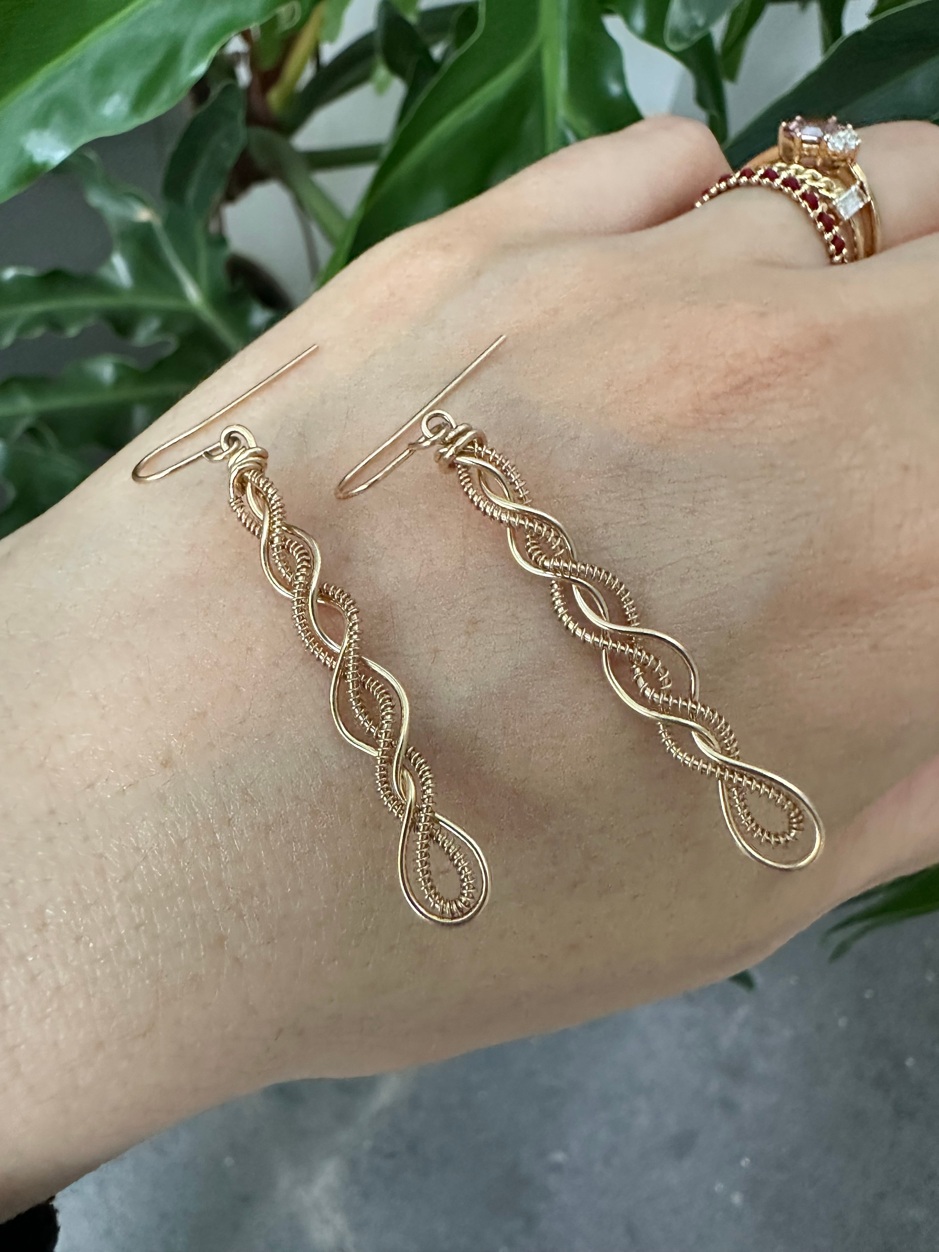 SpoiledBrat Jewelry编织麻花系列 | 注金耳环