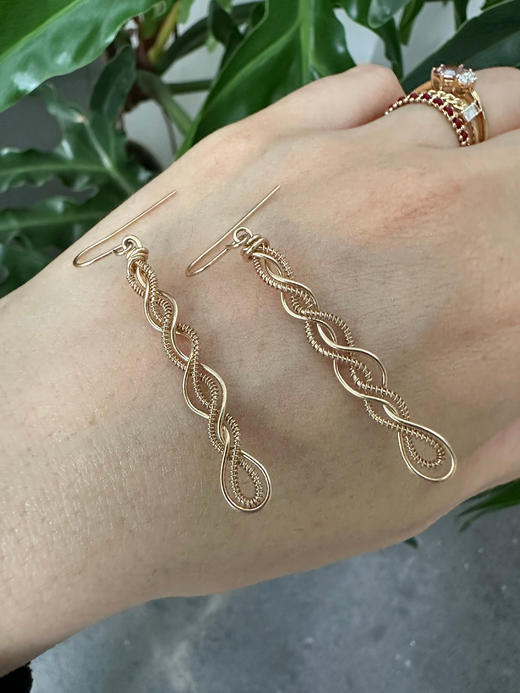 SpoiledBrat Jewelry编织麻花系列 | 注金耳环 商品图0