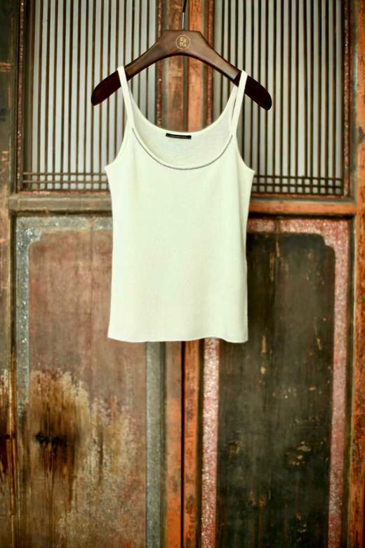 盛唐牡丹 | 白中白针织羊绒吊带[特价品] 商品图0