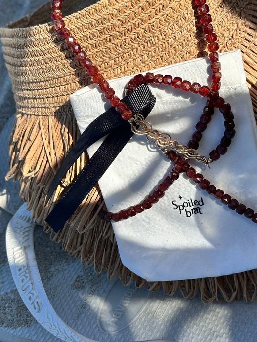 SpoiledBrat Jewelry编织麻花系列 | 钙铝石榴石Y型链 长链 毛衣链 商品图5