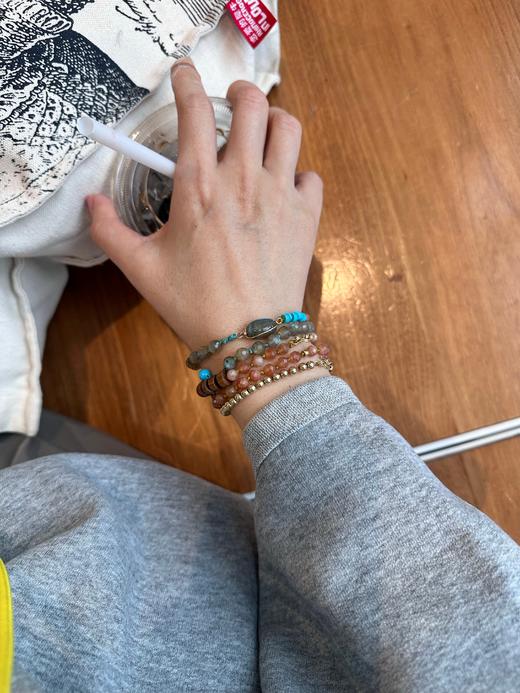 SpoiledBrat Jewelry太阳石/绿松石/斜长石多用长链 /手链 商品图1