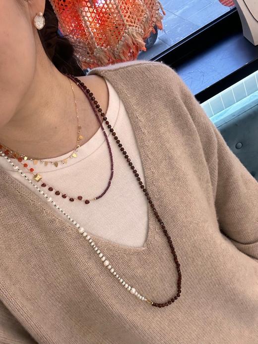 SpoiledBrat Jewelry编织系列 | 钙铝石榴石珍珠长链 Y型链 双层链 商品图2