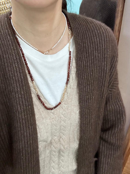 SpoiledBrat Jewelry编织麻花系列 | 钙铝石榴石Y型链 长链 毛衣链 商品图2