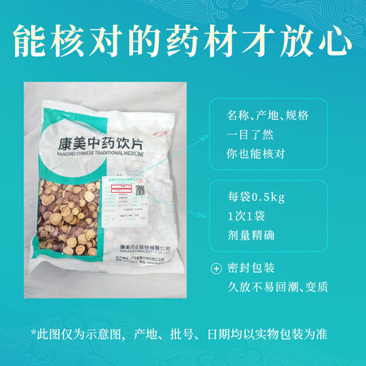 甘草/甘草片/国老 药食同源康美中药饮片 大包装250g/0.5kg/袋 商品图2
