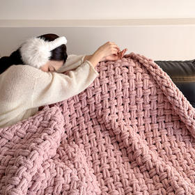 【换季出清】自然醒ins粗针半边绒手工沙发毯床尾毯家居毛毯MT