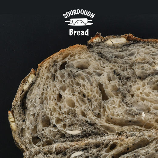 黑芝麻乳酪乡村酸面包 商品图0