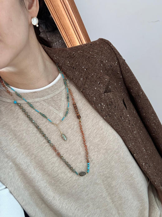 SpoiledBrat Jewelry太阳石/绿松石/斜长石多用长链 /手链 商品图5