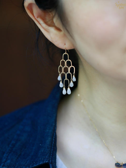 SpoiledBrat Jewelry Chandelier系列 | 月光石吊灯耳环 商品图2